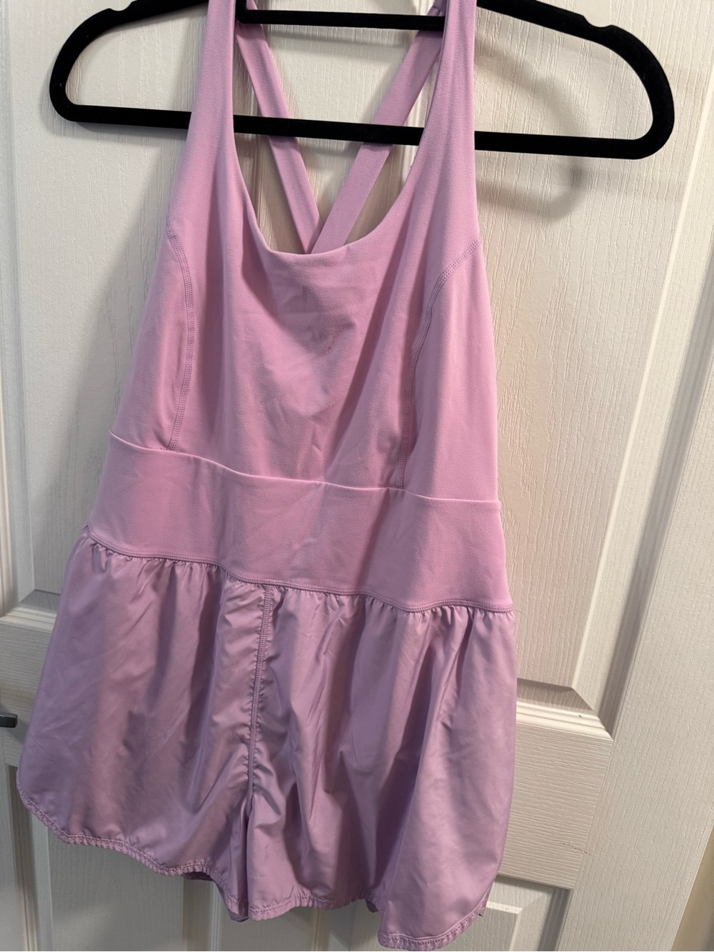 Avia Light Pink Athletic Romper with Crossback Straps